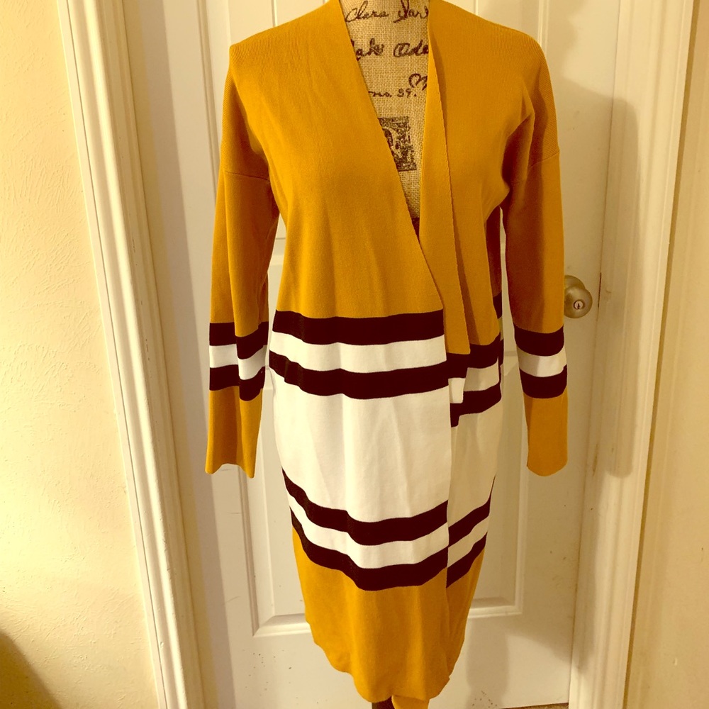 BRAND NEW  long multi-colored cardigan